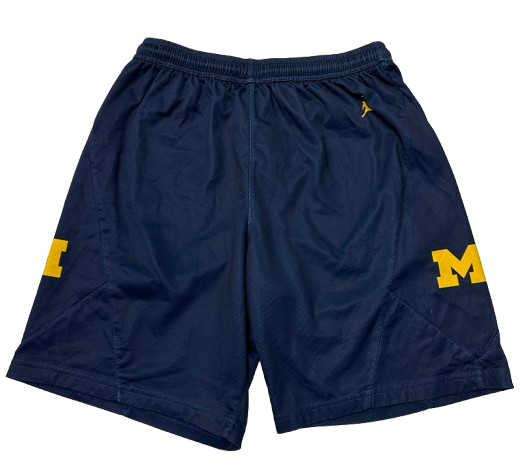 Justin Pippen Michigan Basketball Player Exclusive Practice Shorts (Size M)
