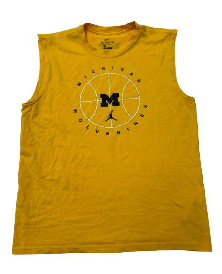 Justin Pippen Michigan Basketball Team Issued Workout Tank (Size L)
