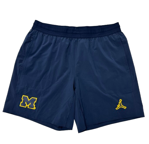 Justin Pippen Michigan Basketball Team Issued Workout Shorts (Size L)