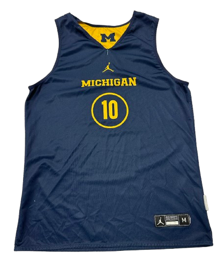 Justin Pippen Michigan Basketball Player Exclusive Reversible Practice Jersey (Size M)
