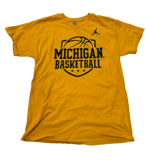 Justin Pippen Michigan Basketball Player Exclusive Workout Shirt (Size L)