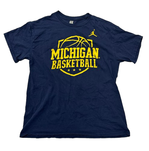 Justin Pippen Michigan Basketball Player Exclusive Workout Shirt (Size L)