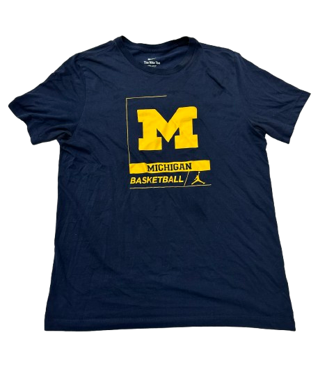 Justin Pippen Michigan Basketball Player Exclusive Workout Shirt (Size L)