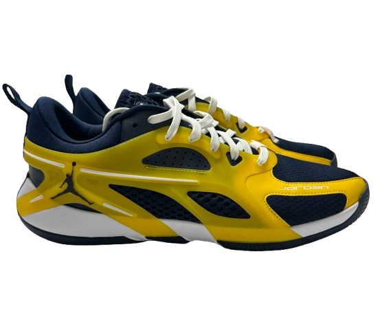 Justin Pippen Michigan Basketball Player Exclusive "Jordan Heir Series Michigan PE" Shoes (Size 11) - New