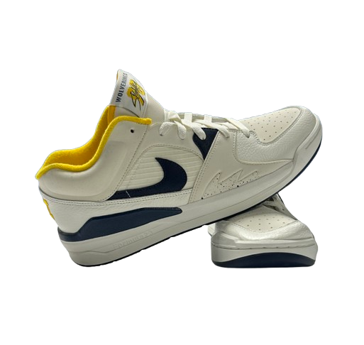 Justin Pippen Michigan Basketball Player Exclusive "Jordan Stadium 90" Shoes (Size 11) - New