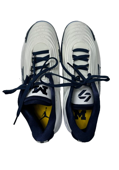 Justin Pippen Michigan Basketball Player Exclusive "Jordan Luka 3 Michigan PE" Shoes (Size 11)