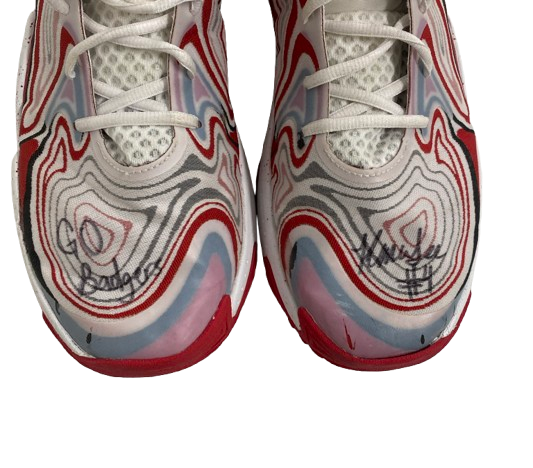 Kamari McGee Wisconsin Basketball Signed & Inscribed"Go Badgers" Game Worn Shoes (Size 12.5) - PHOTOMATCHED