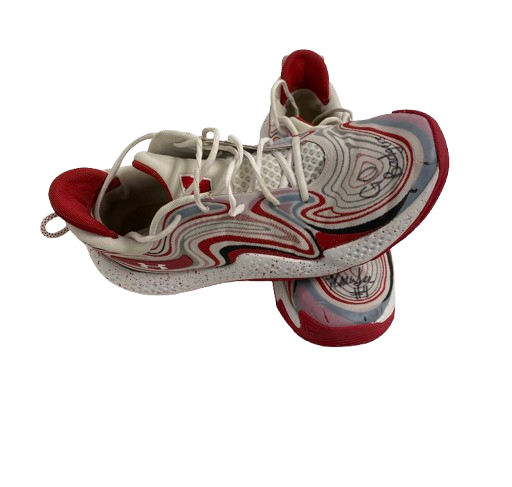 Kamari McGee Wisconsin Basketball Signed & Inscribed"Go Badgers" Game Worn Shoes (Size 12.5) - PHOTOMATCHED
