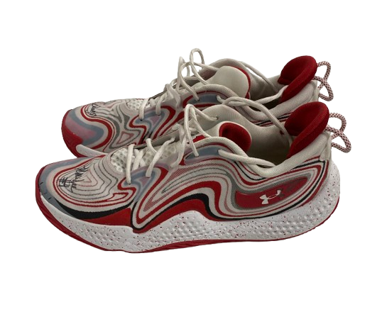 Kamari McGee Wisconsin Basketball Signed & Inscribed"Go Badgers" Game Worn Shoes (Size 12.5) - PHOTOMATCHED