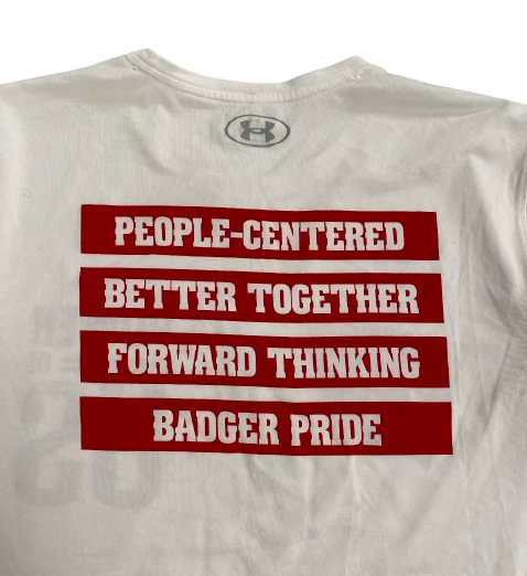 Kamari McGee Wisconsin Basketball Player Exclusive "POWER OF US" Workout Shirt (Size M)