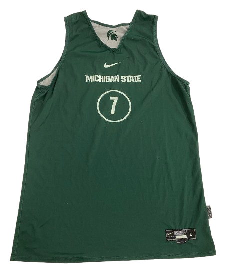 Gehrig Normand Michigan State Basketball Player Exclusive Reversible Practice Jersey (Size L)