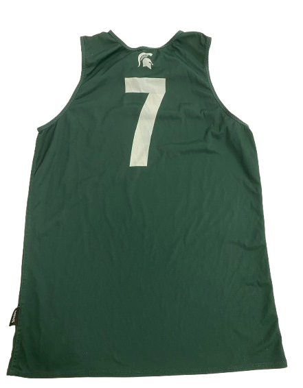 Gehrig Normand Michigan State Basketball Player Exclusive Reversible Practice Jersey (Size L)
