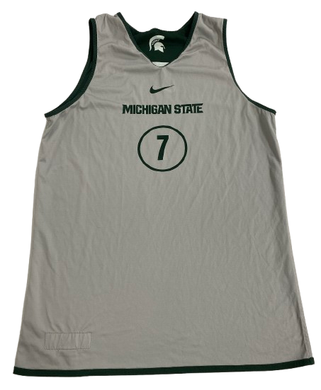 Gehrig Normand Michigan State Basketball Player Exclusive Reversible Practice Jersey (Size L)