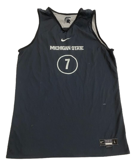 Gehrig Normand Michigan State Basketball Player Exclusive Reversible Practice Jersey (Size L)