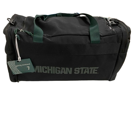 Gehrig Normand Michigan State Basketball Player Exclusive "125th Anniversary" Travel Duffel Bag with Player Tag & Bus Tag *RARE*