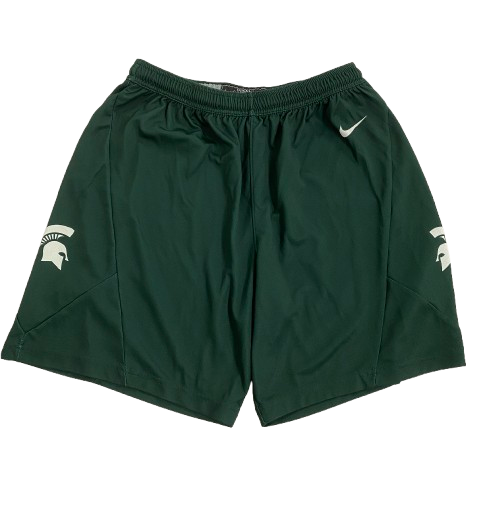 Gehrig Normand Michigan State Basketball Player Exclusive Practice Shorts (Size L)