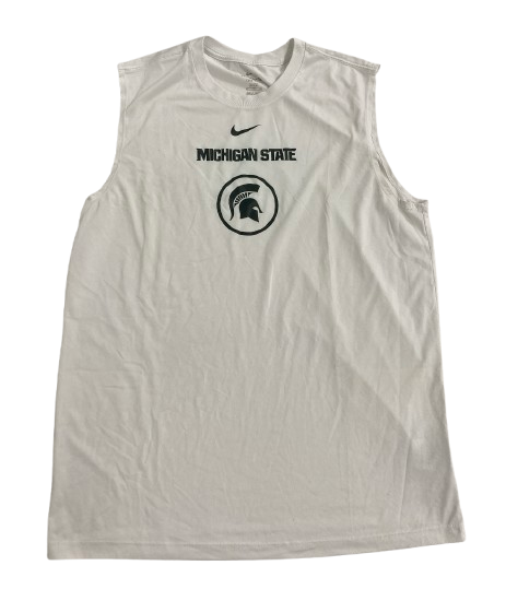Gehrig Normand Michigan State Basketball Team Issued Workout Tank (Size XLT)