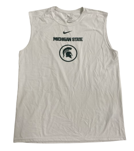 Gehrig Normand Michigan State Basketball Team Issued Workout Tank (Size LT)