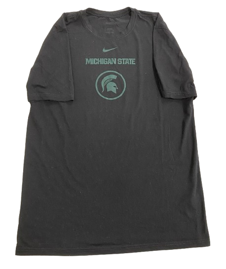 Gehrig Normand Michigan State Basketball Team Issued Workout Shirt (Size LT)