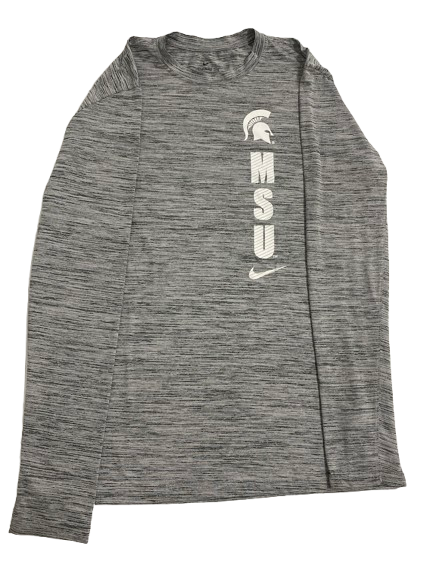 Gehrig Normand Michigan State Basketball Team Issued Long Sleeve Shirt (Size LT)