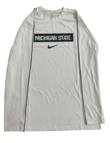 Gehrig Normand Michigan State Basketball Team Issued Long Sleeve Shirt (Size LT)