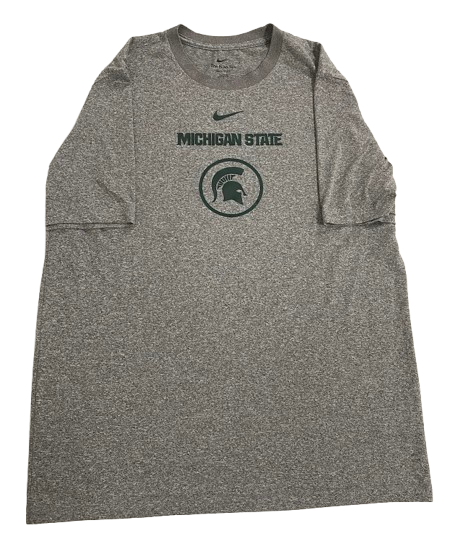Gehrig Normand Michigan State Basketball Team Issued Workout Shirt (Size LT)