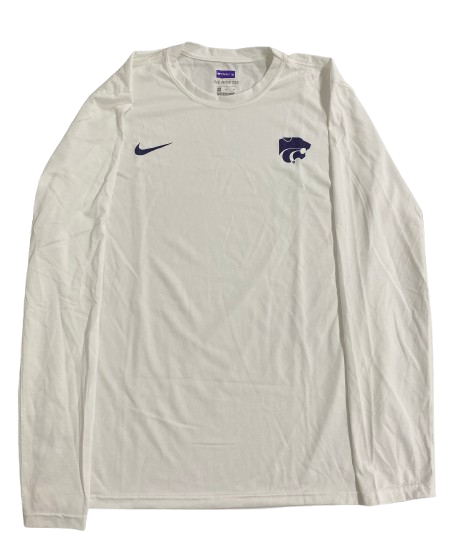 Kansas State Basketball Team Issued Long Sleeve Workout Shirt (Size M)
