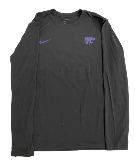 Kansas State Basketball Team Issued Long Sleeve Workout Shirt (Size M)