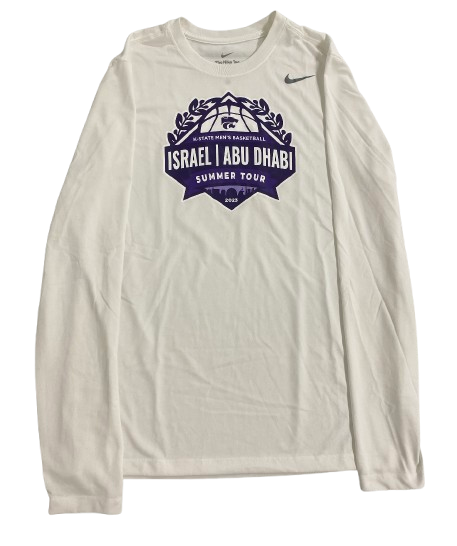 Kansas State Basketball Team Exclusive "2023 Summer Tour Israel & Abu Dhabi" Long Sleeve Shirt (Size M)