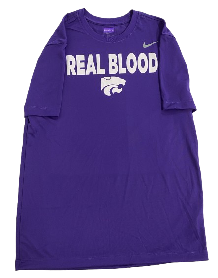 Kansas State Basketball Team Exclusive "REAL BLOOD" Workout Shirt (Size M)
