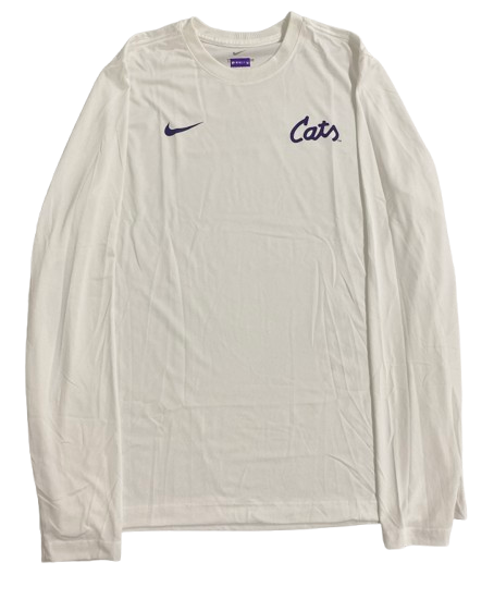 Kansas State Basketball Team Issued Long Sleeve Workout Shirt (Size M)
