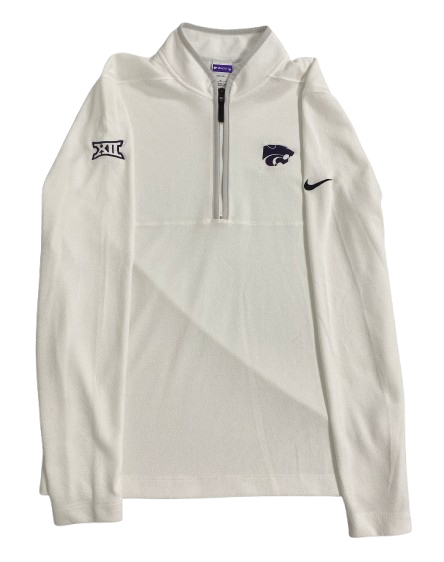 Kansas State Basketball Team Issued Sideline Quarter-Zip Pullover (Size M)