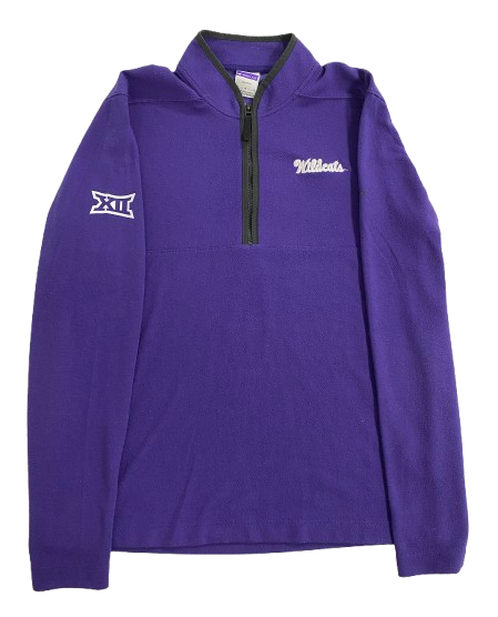 Kansas State Basketball Team Issued Sideline Quarter-Zip Pullover (Size M)