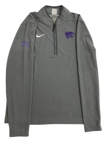 Kansas State Basketball Team Issued Sideline Quarter-Zip Pullover (Size M)
