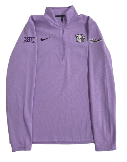 Kansas State Basketball Team Issued Sideline Quarter-Zip Pullover (Size M)