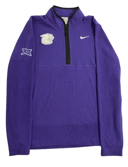 Kansas State Basketball Team Issued Sideline Quarter-Zip Pullover (Size M)