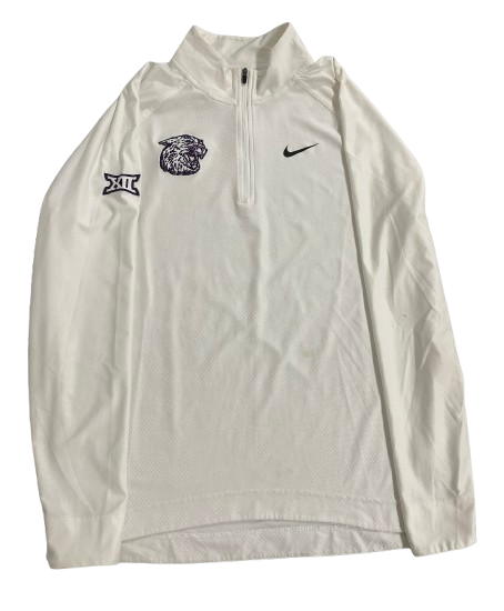 Kansas State Basketball Team Issued Sideline Quarter-Zip Pullover (Size M)