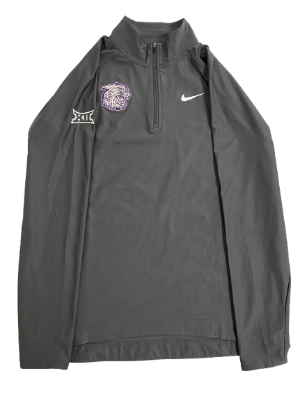 Kansas State Basketball Team Issued Sideline Quarter-Zip Pullover (Size M)