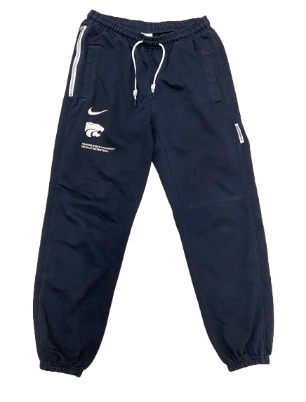 Kansas State Basketball Team Issued Full Sweatsuit - Jacket & Sweatpants (Size M)