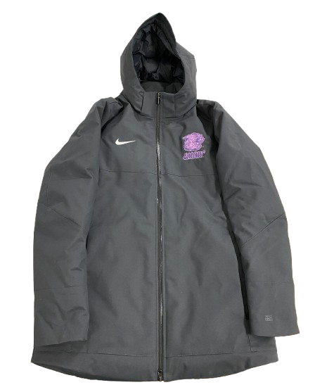 Kansas State Basketball Team Exclusive "EMAW" Heavy Duty Nike 550 Parka Winter Jacket (Size M)