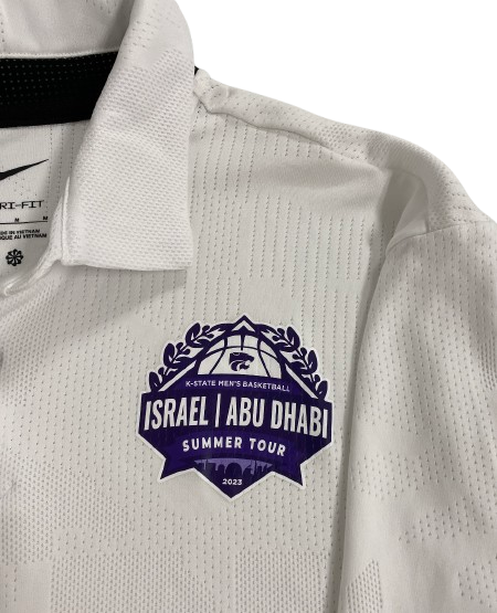 Kansas State Basketball Team Exclusive "2023 Summer Tour Israel & Abu Dhabi" Polo Shirt (Size M)