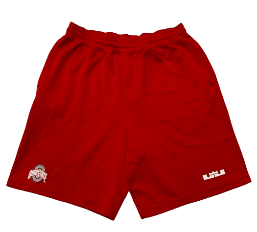 Eugene Brown III Ohio State Basketball Player Exclusive Sweatshorts with LeBron Logo (Size XL)