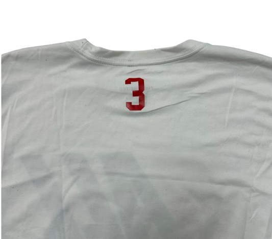 Eugene Brown III Ohio State Basketball Player Exclusive "BALL IN" Pre-Game Warm-Up / Bench Long Sleeve Shooting Shirt with Number on Back (Size L)