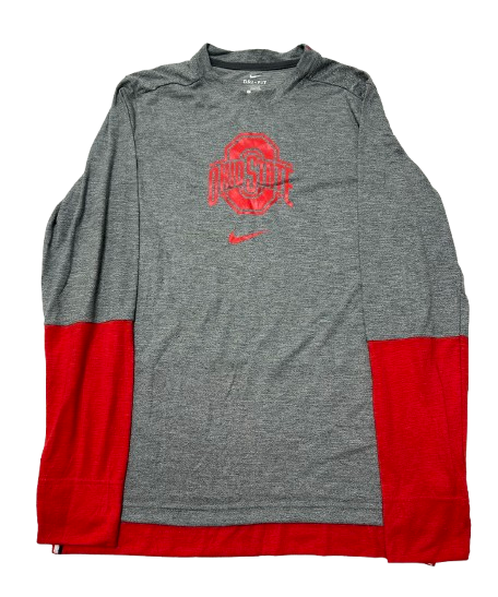 Eugene Brown III Ohio State Basketball Team Issued Long Sleeve Shirt (Size LT)