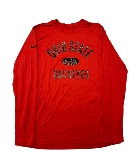 Eugene Brown III Ohio State Basketball Player Exclusive Long Sleeve Shirt with LeBron Logo (Size L)