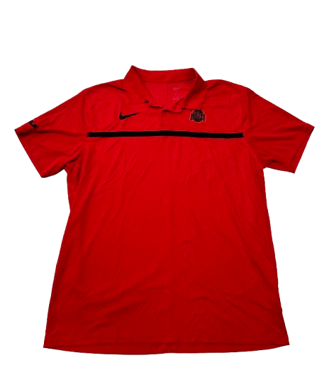 Eugene Brown III Ohio State Basketball Player Exclusive Polo Shirt with LeBron Logo (Size L)