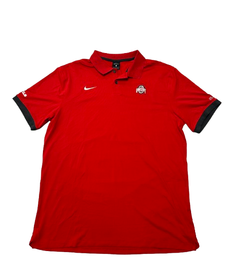 Eugene Brown III Ohio State Basketball Player Exclusive Polo Shirt with LeBron Logo (Size L)