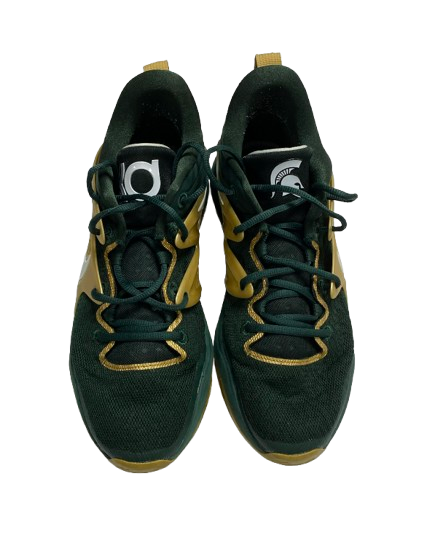Tyson Walker Michigan State Basketball Player Exclusive Practice Worn Shoes (Size 11.5)
