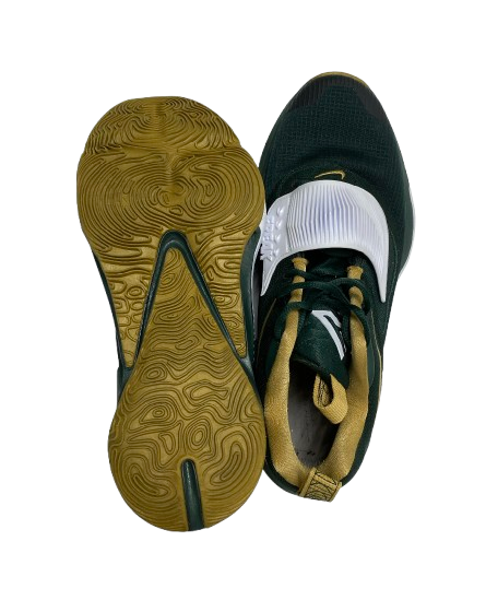 Tyson Walker Michigan State Basketball Player Exclusive Photo Day & Practice Worn Shoes (Size 11.5) - PHOTOMATCHED
