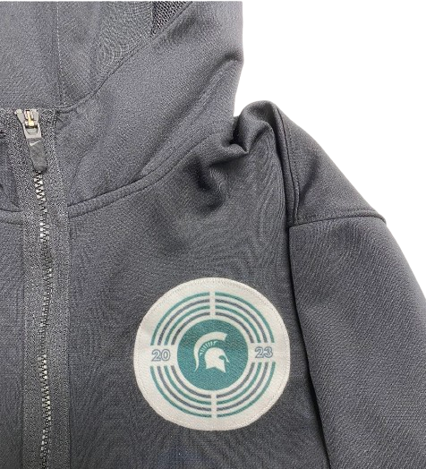 Tyson Walker Michigan State Basketball Player Exclusive 2023 NCAA Tournament Pre-Game Warm-Up / Bench Jacket (Size M)